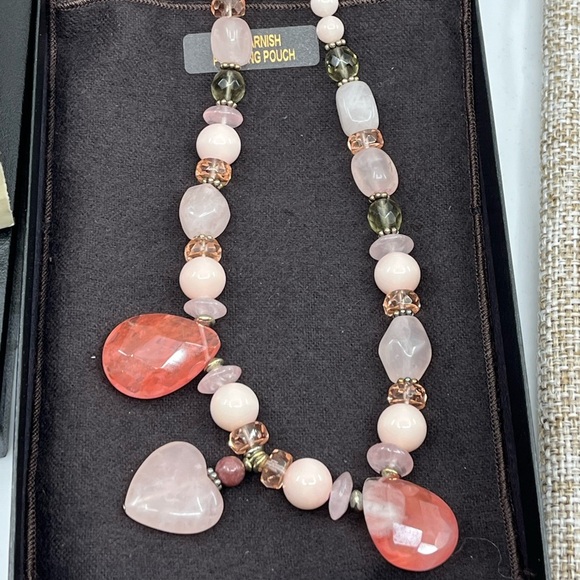 Vintage Ali-Khan Adjustable Gemstone Necklace with Sterling Silver Chain, 16-18" - Picture 7 of 16